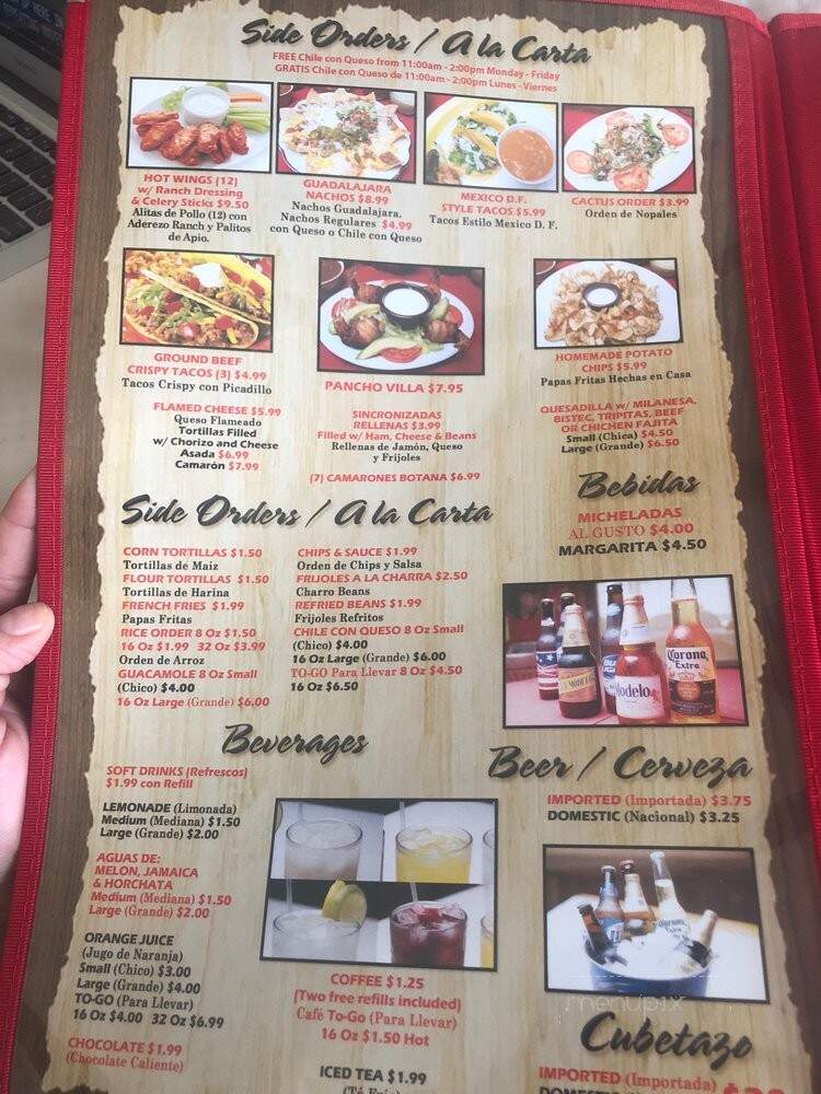El Rinconcito - Houston, TX menu_pic