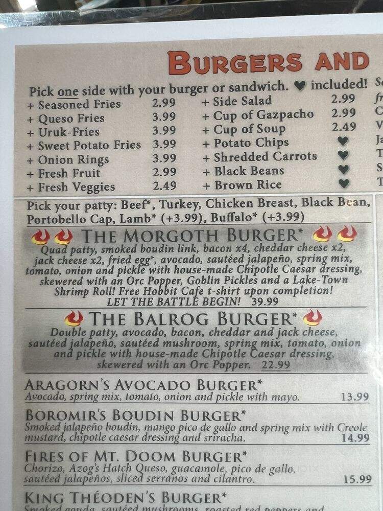 Hobbit Cafe - Houston, TX menu_pic