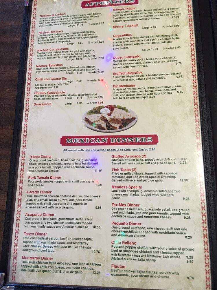 Los Arcos - Houston, TX menu_pic