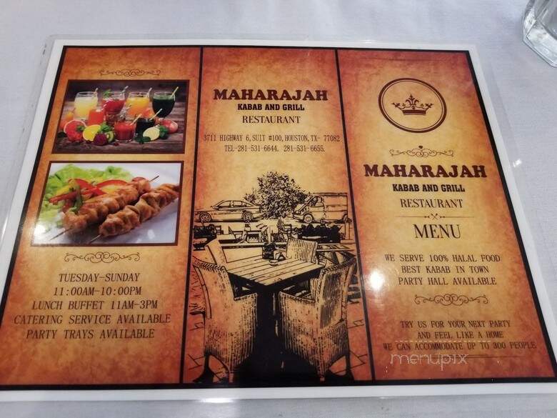 Maharajah Restaurant - Houston, TX menu_pic