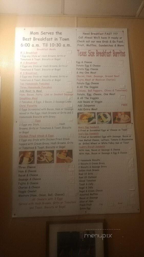 Mom's Luncheteria - Houston, TX menu_pic