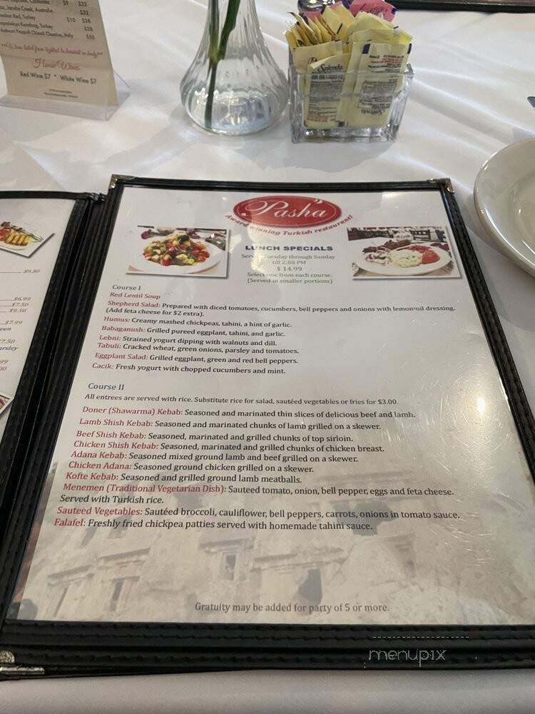 Pasha Restaurant - Houston, TX menu_pic