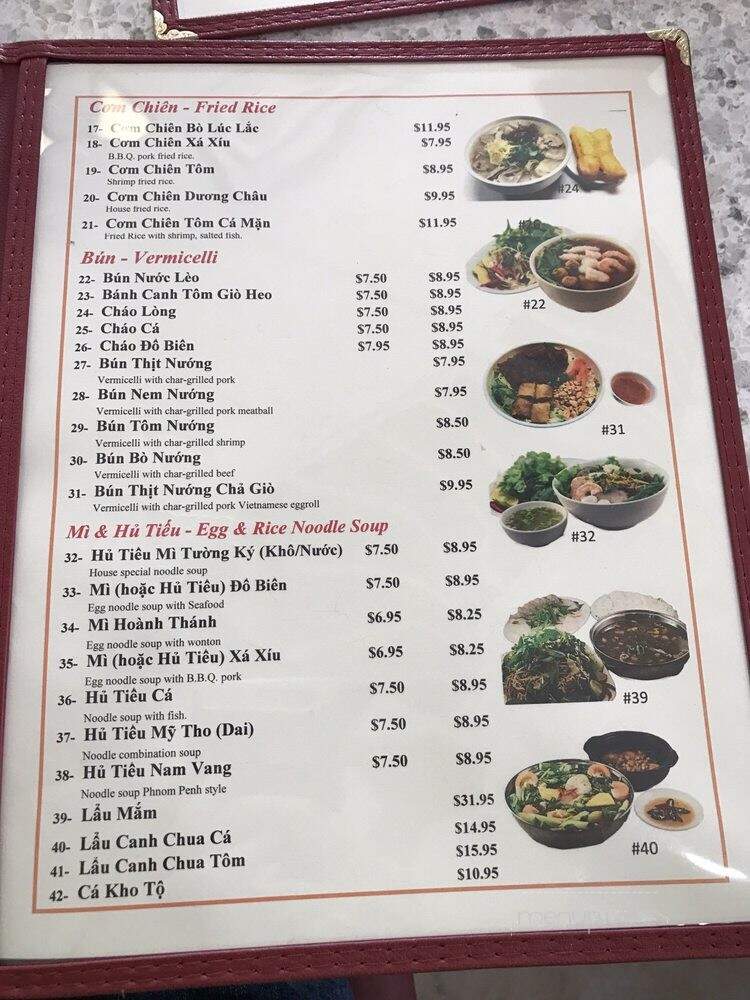 Tuong Ky Fast Food - Houston, TX menu_pic