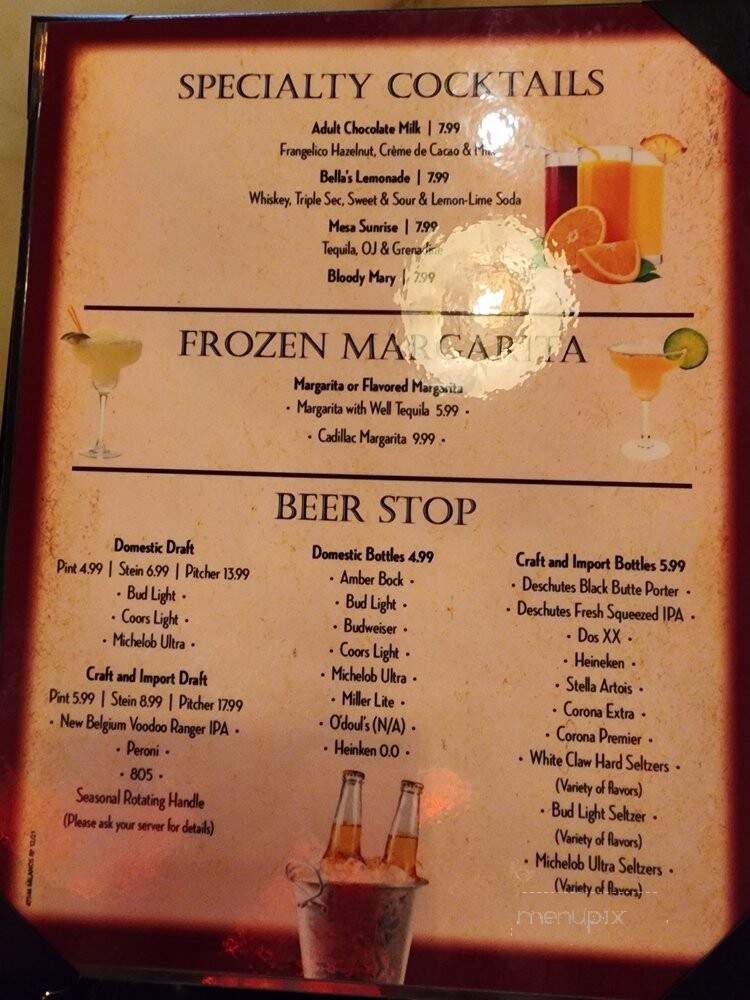 Bellagio Pizzeria - Mesa, AZ menu_pic
