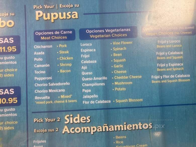 Salvadoreno Restaurante - Mesa, AZ menu_pic