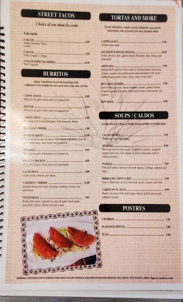 Jalisciense Mexican Food - Mesa, AZ menu_pic