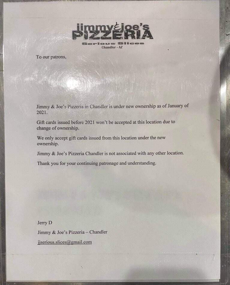 Jimmy & Joe's Pizzeria - Chandler, AZ