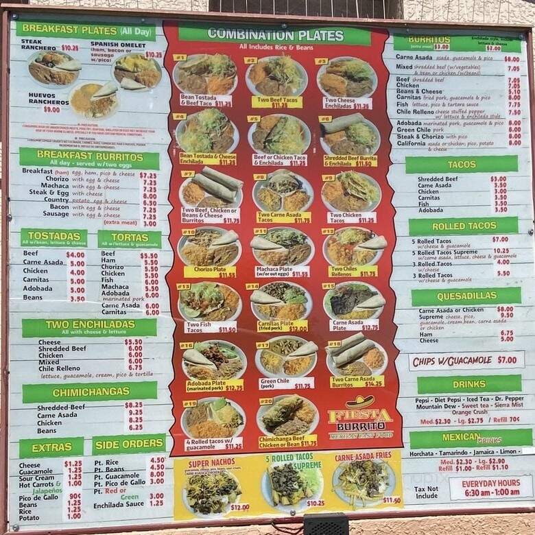 Fiesta Burrito Mexican Food - Scottsdale, AZ menu_pic