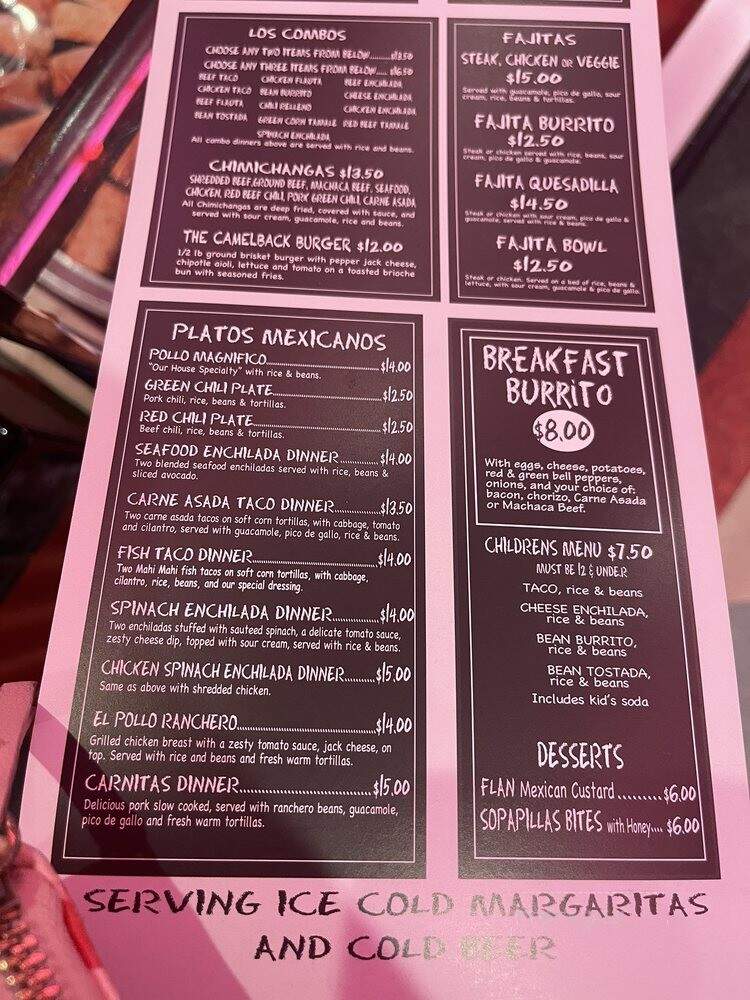 Julio's Too Mexican Restaurant - Scottsdale, AZ menu_pic