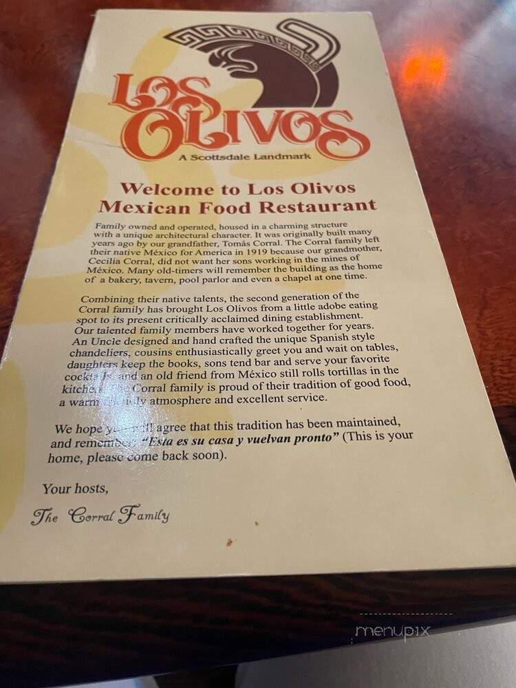 Los Olivos - Scottsdale, AZ menu_pic