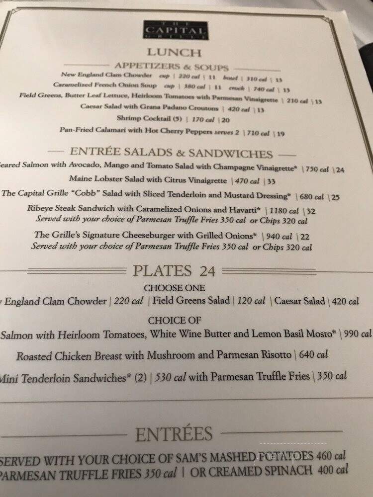 Captial Grille - Scottsdale, AZ menu_pic