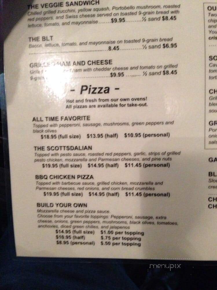 4th Floor Grille & Sports Bar - Scottsdale, AZ menu_pic