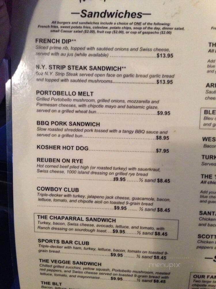 4th Floor Grille & Sports Bar - Scottsdale, AZ menu_pic