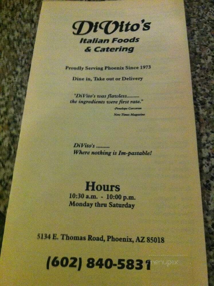 Di Vito's Pizza - Phoenix, AZ