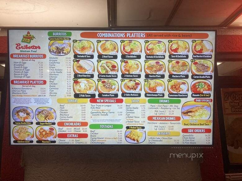 Eribertos Mexican Food - Phoenix, AZ menu_pic