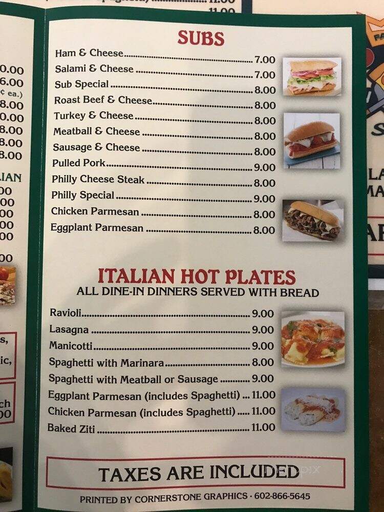 Ray's Pizza - Phoenix, AZ menu_pic