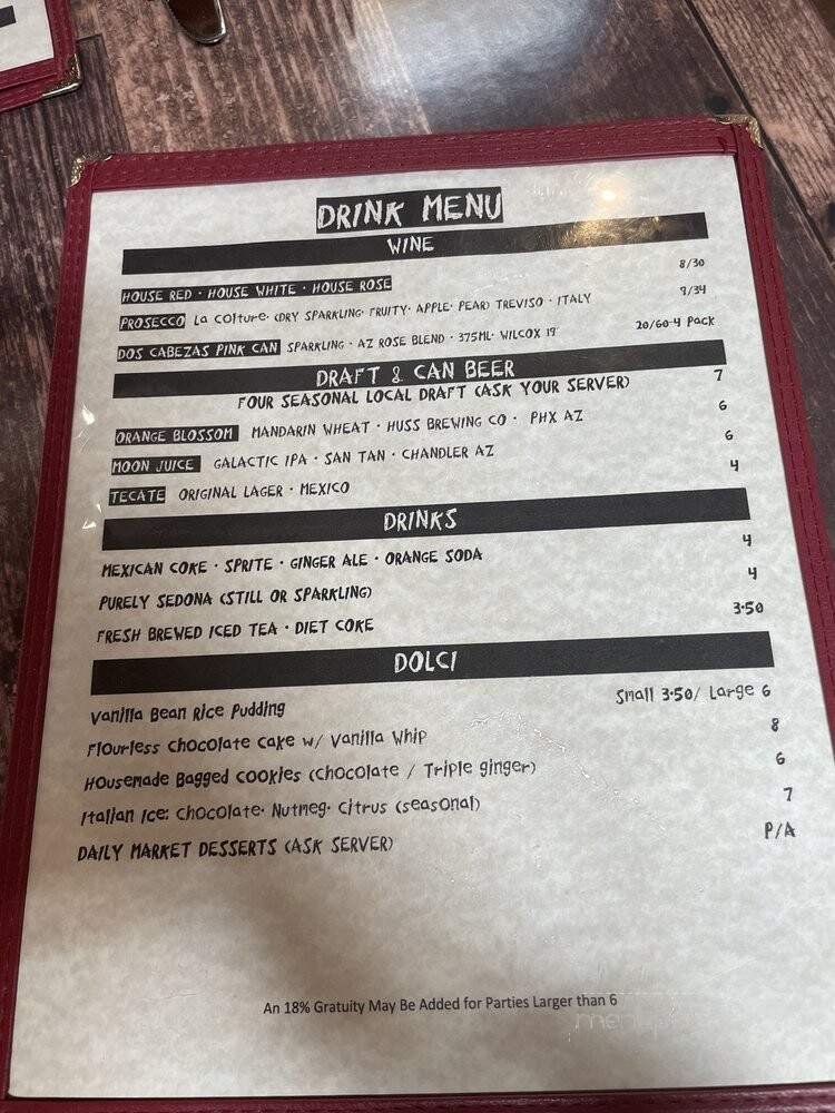 Pane Bianco - Phoenix, AZ menu_pic