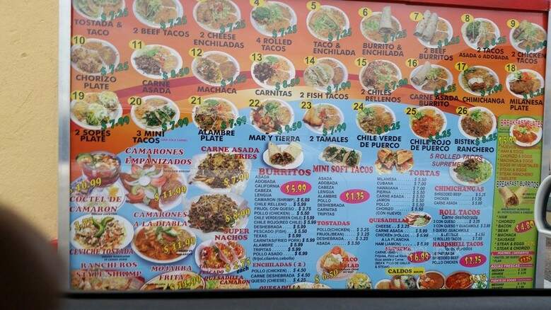Ramiro's Mexican Food - Phoenix, AZ menu_pic