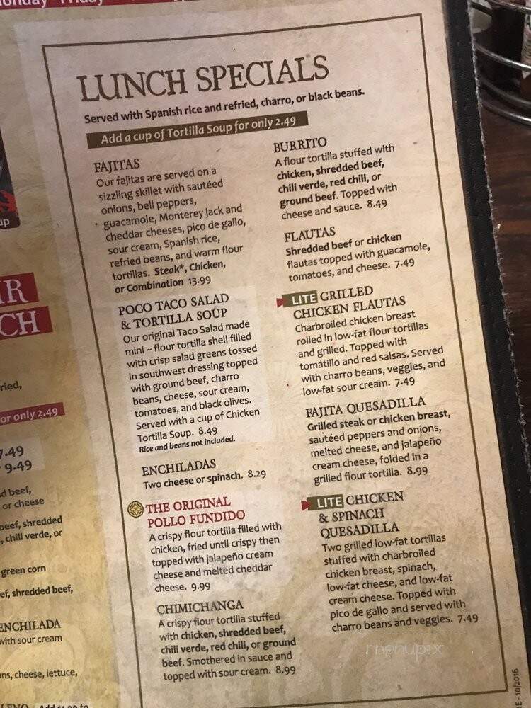 Garcia's Mexican Restaurant - Phoenix, AZ menu_pic