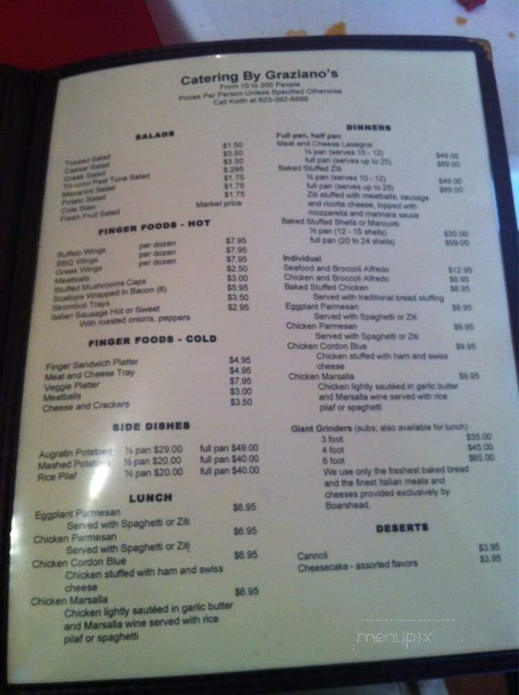 Grimaldi's Pizzeria - Glendale, AZ menu_pic