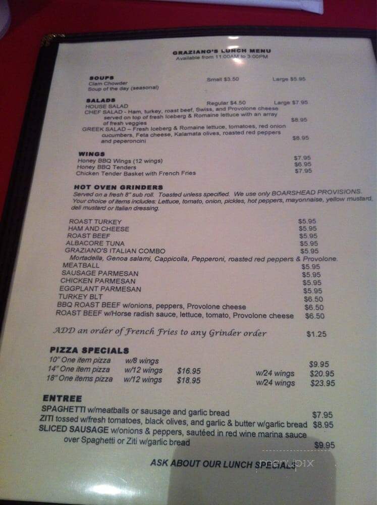Grimaldi's Pizzeria - Glendale, AZ menu_pic