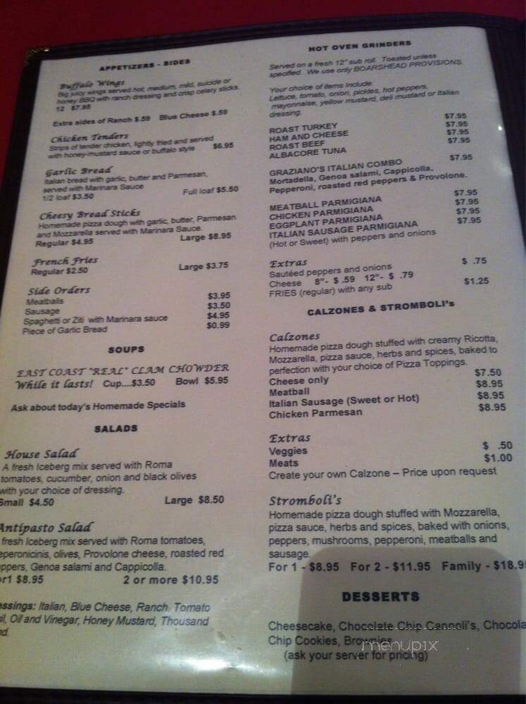 Grimaldi's Pizzeria - Glendale, AZ menu_pic