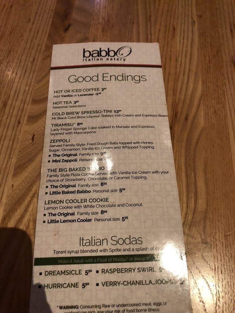 Babboo Italian Eatery - Glendale, AZ