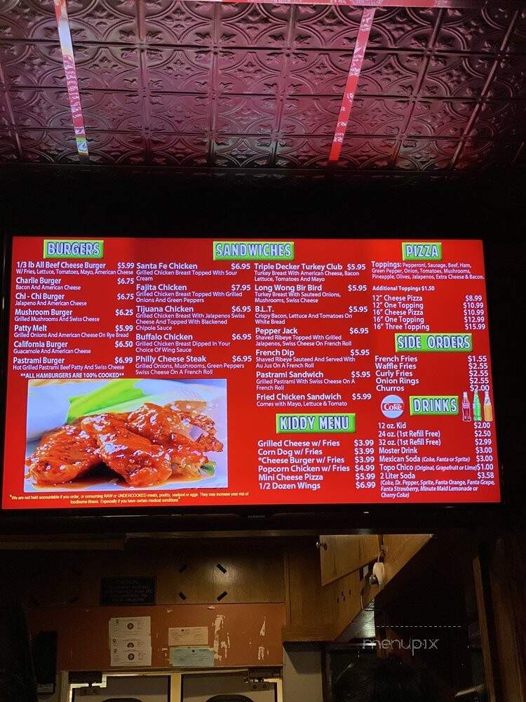 Long Wong's Cantina - Phoenix, AZ menu_pic