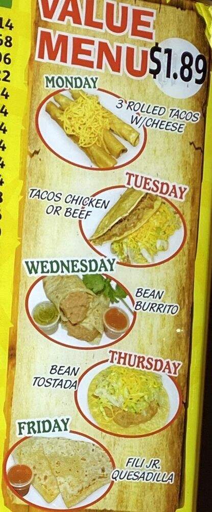 Filiberto's Mexican Food - Casa Grande, AZ menu_pic