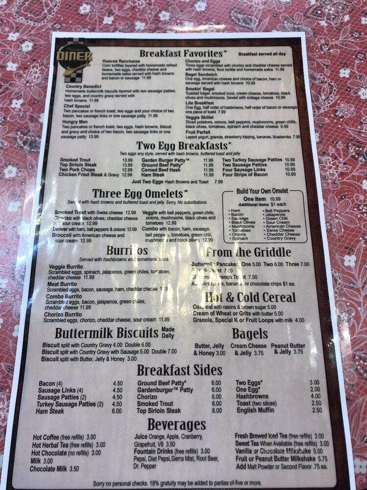 Downtown Diner - Flagstaff, AZ menu_pic