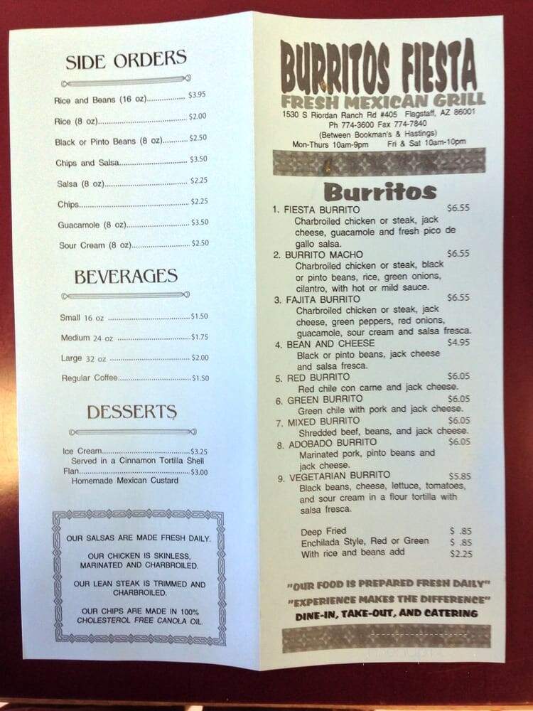 Burritos Fiesta Fresh Mexican - Flagstaff, AZ