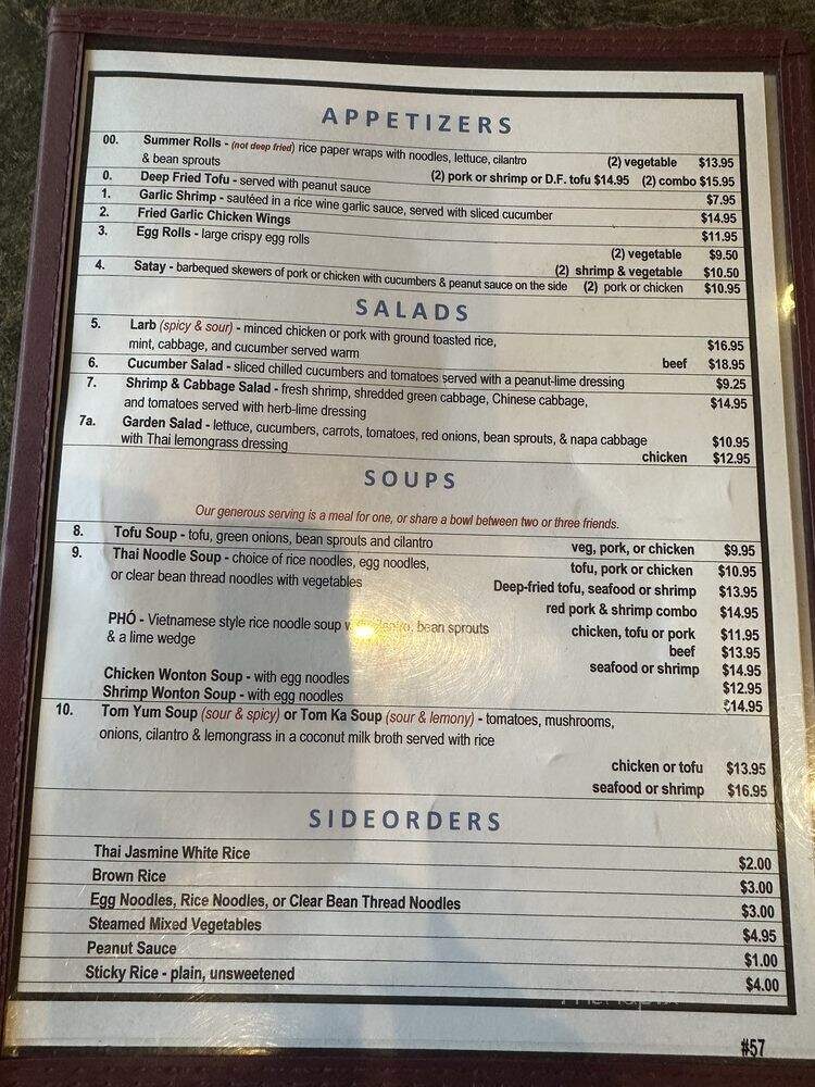Mountain Thai - Lakeside, AZ menu_pic