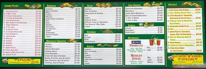 Los Jilvertos Restaurant - Safford, AZ menu_pic