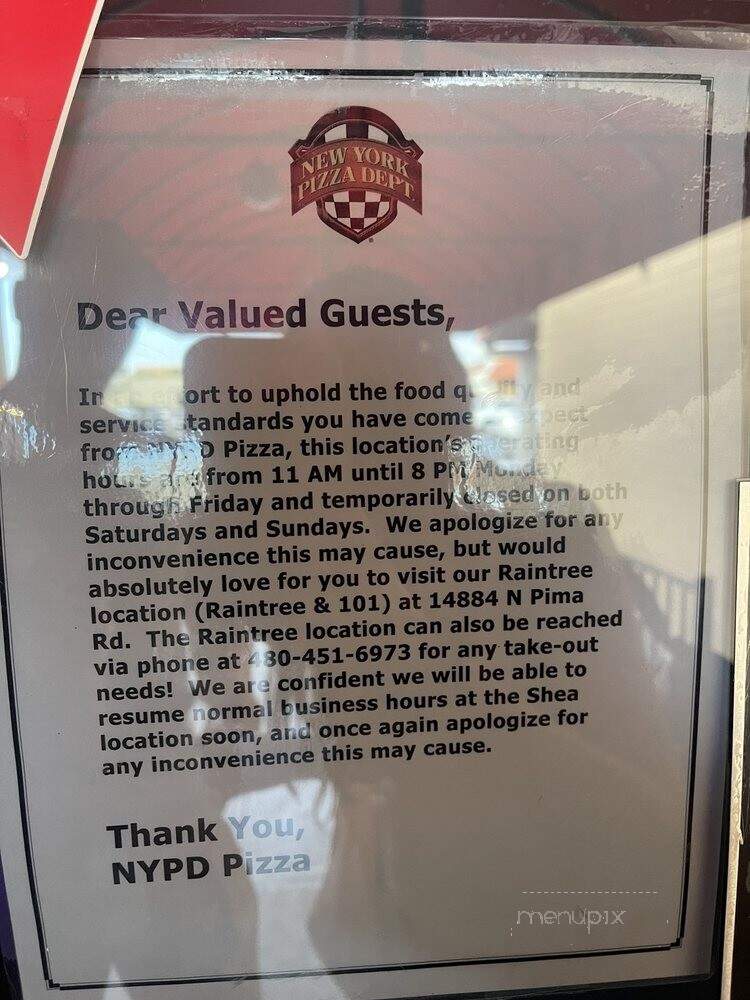 Nypd Pizza - Scottsdale, AZ menu_pic