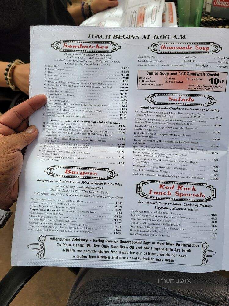 Coffee Pot Restaurant and Gift Shop - Sedona, AZ menu_pic