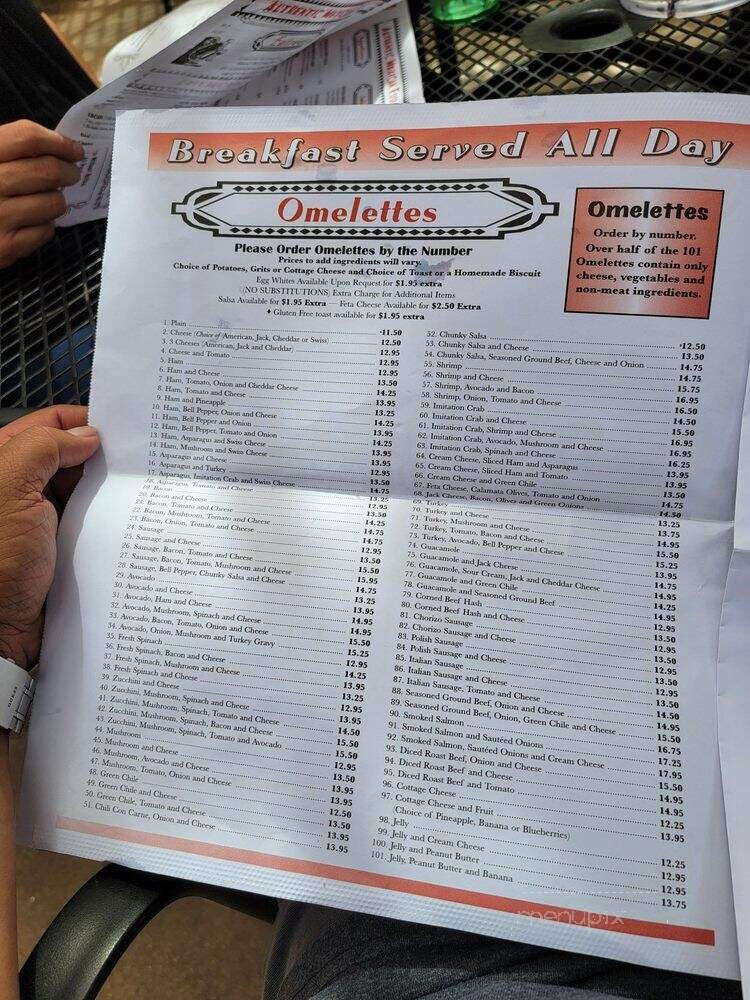 Coffee Pot Restaurant and Gift Shop - Sedona, AZ menu_pic