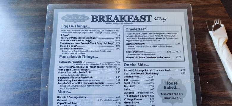 Aunt Nancy's Family Restaurant - Show Low, AZ menu_pic