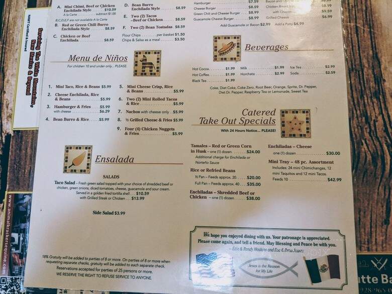 La Cocina - Snowflake, AZ menu_pic