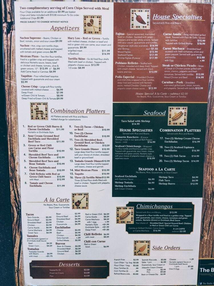 La Cocina - Snowflake, AZ menu_pic
