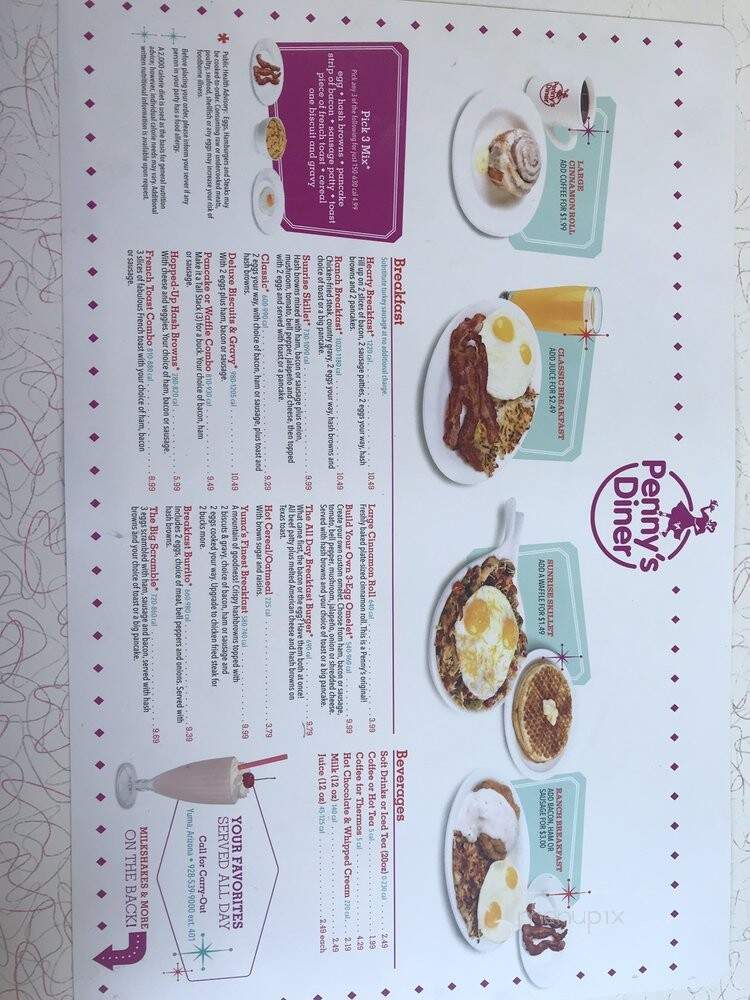 Penny's Diner - Yuma, AZ menu_pic