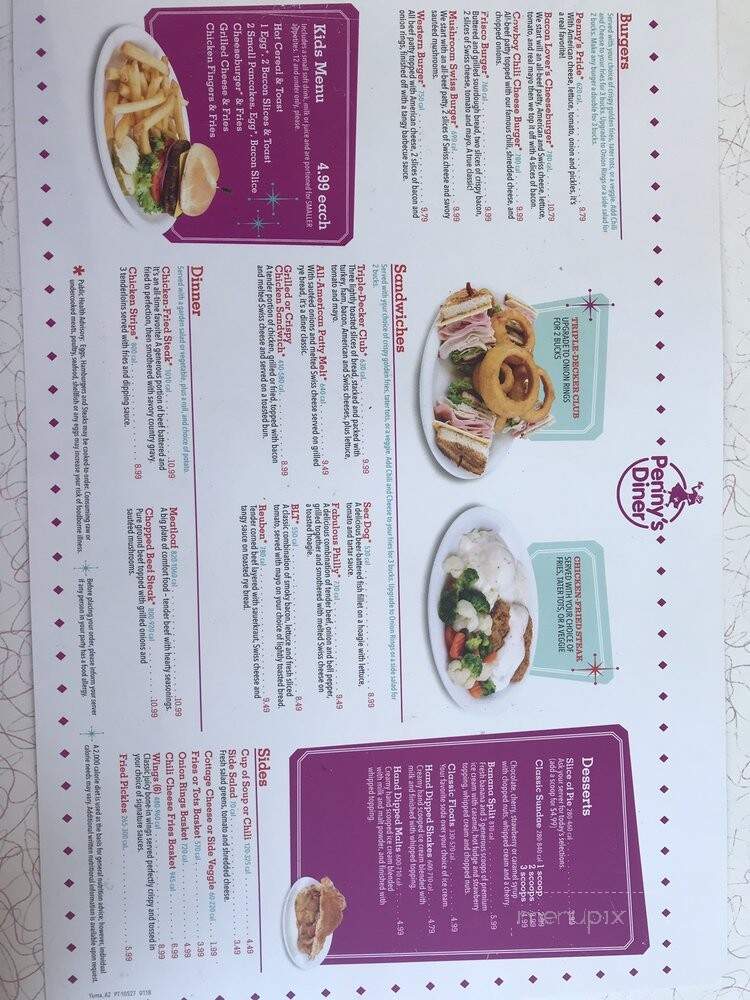 Penny's Diner - Yuma, AZ menu_pic