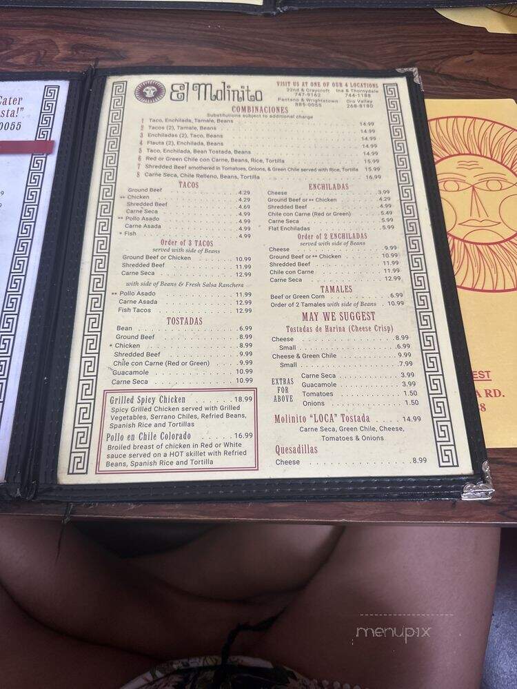 El Molinito - Tucson, AZ menu_pic