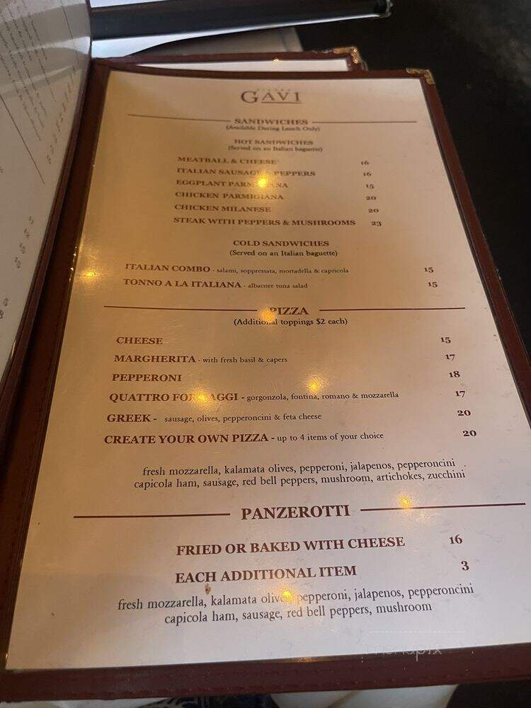 Piazza Gavi-Gavi Italian Rstrn - Tucson, AZ menu_pic