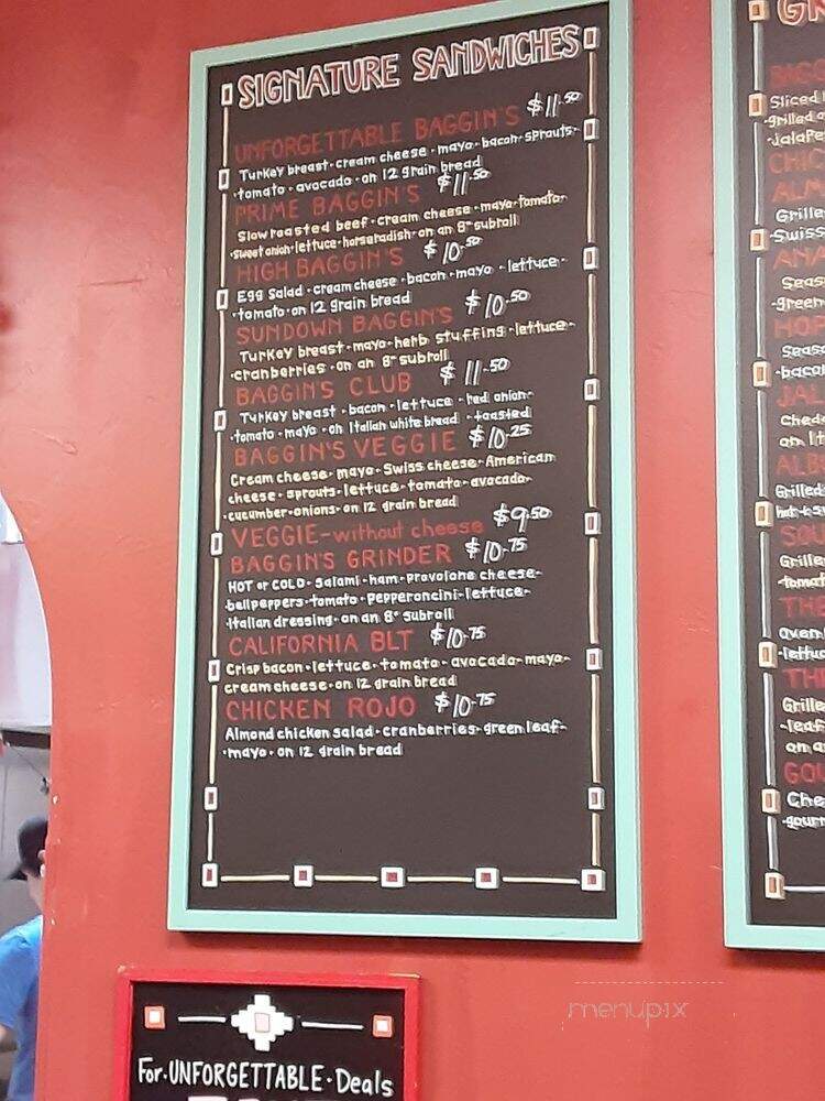 Baggin's Gourmet Sandwiches - Tucson, AZ menu_pic