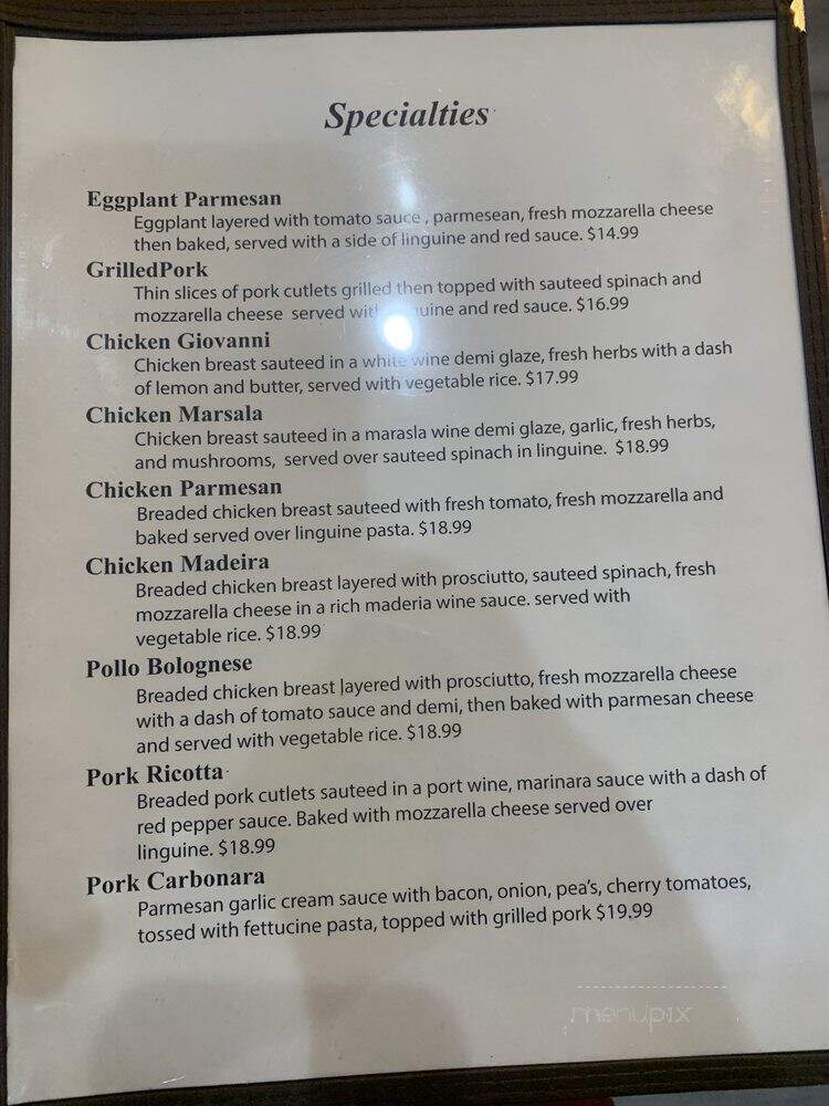 Cafe Bama Pizzeria - Tucson, AZ menu_pic