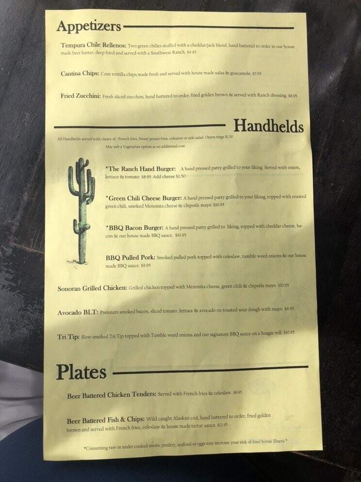 Tucson McGraw's - Tucson, AZ menu_pic