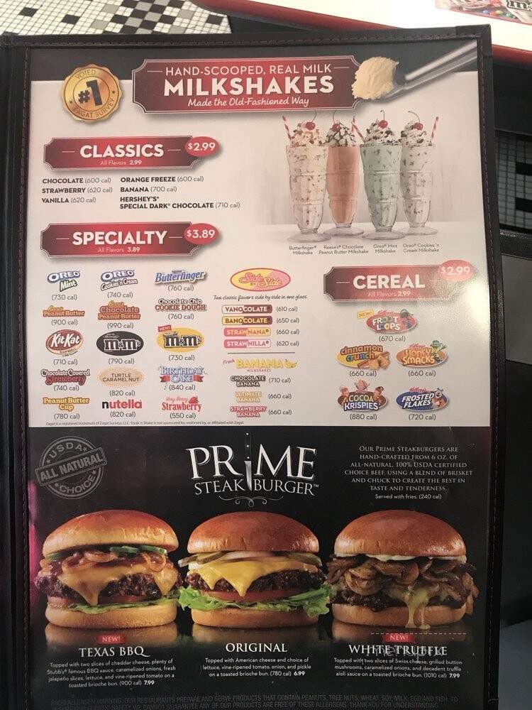 Steak 'n Shake - Indianapolis, IN menu_pic