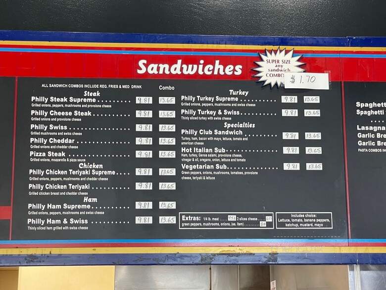 Philadelphia Steak & Fries - Indianapolis, IN menu_pic