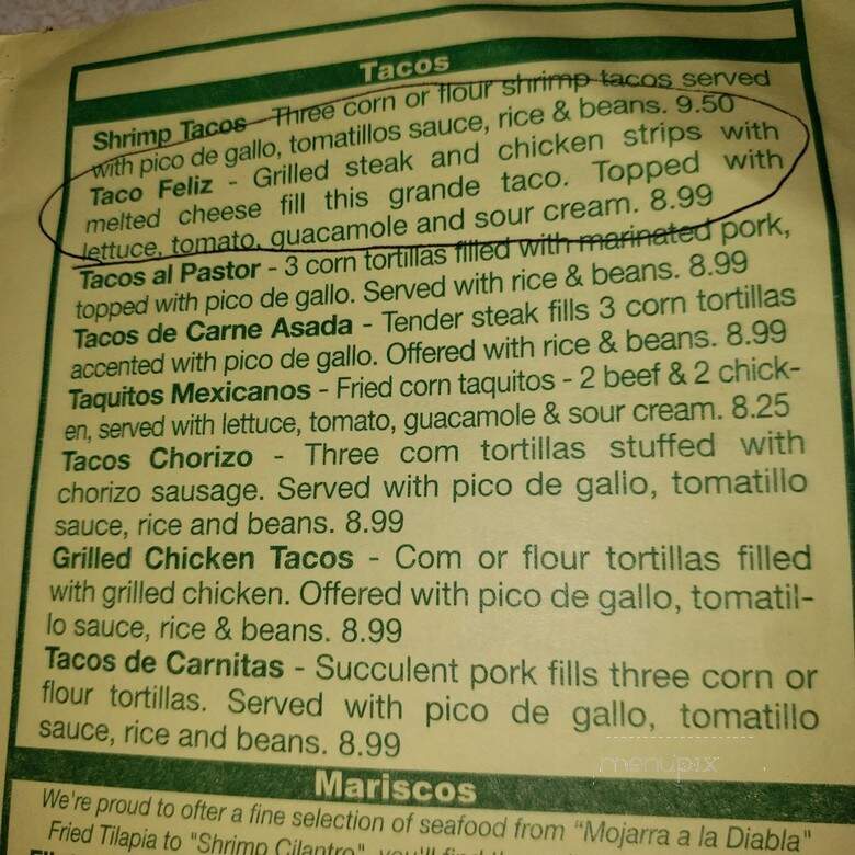 Los Racheros - Indianapolis, IN menu_pic