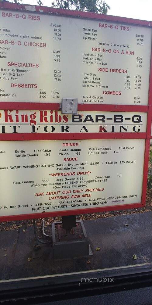 King Ribs Bar-B-Q - Indianapolis, IN